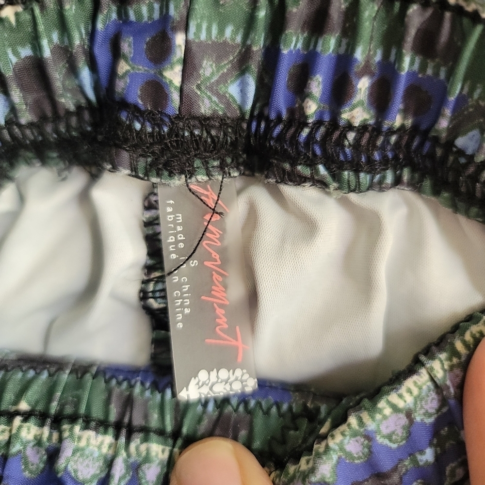 Free People FP Movement, Next Round Shorts,  Blue Green Paisley, Size Small‎ - Picture 10 of 10
